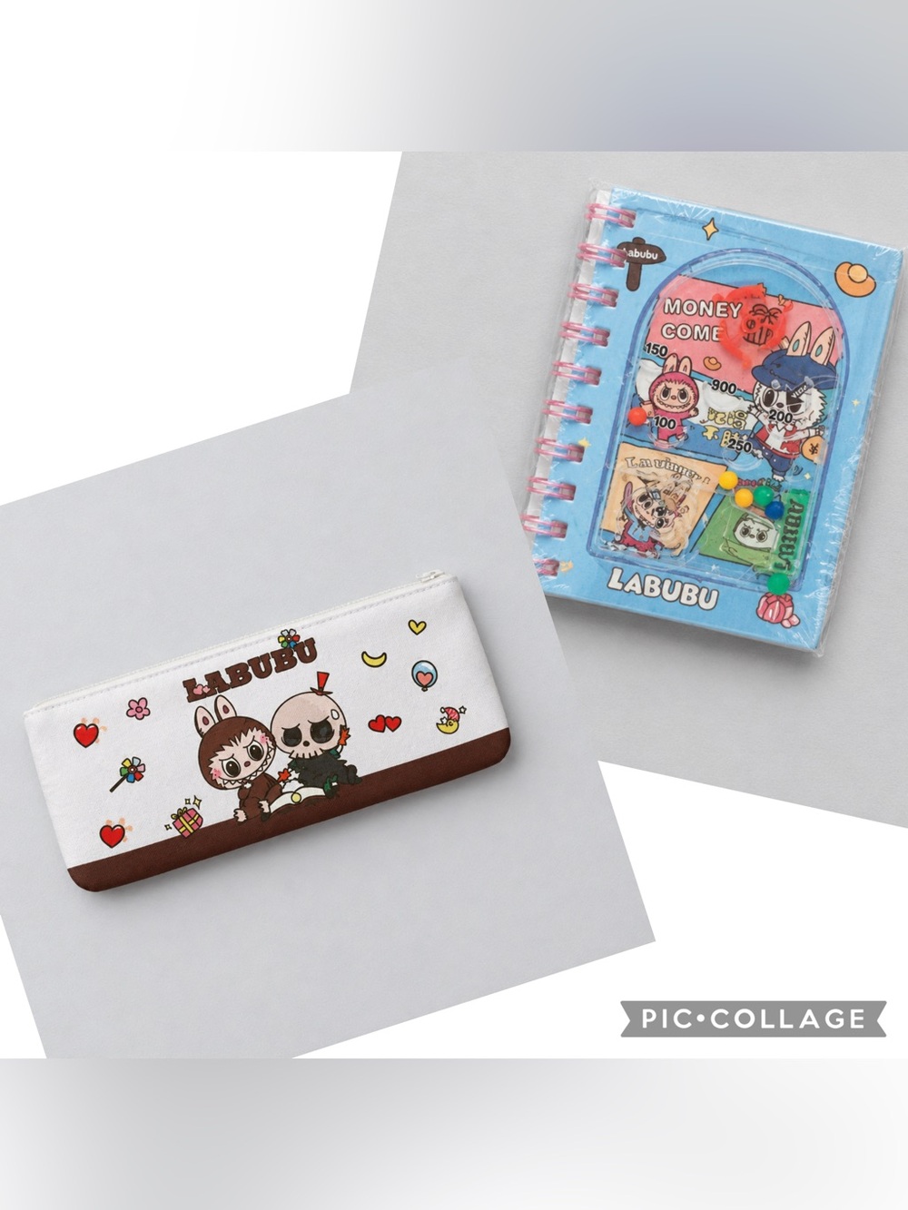 NWT Gift Set Pencil Bag and Small Spiral Notebook Characters Random Color